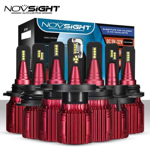 NOVSIGHT Car Headlight H4 Hi/Lo Beam LED H7 H8 H9 H11 H13 9005 9006 9007 40W 12000lm 6500K Auto Headlamp Bulbs