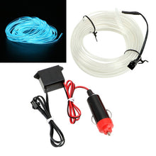 Load image into Gallery viewer, FORAUTO 5 Meters Car Interior Lighting Auto LED Strip EL Wire Rope Auto Atmosphere Decorative Lamp Flexible Neon Light DIY