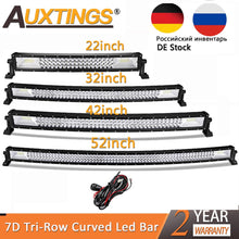 Load image into Gallery viewer, Auxtings 22" 32" 42" 52"inch Curved Led Light Bar Work Light 7D led bar 3-Row 4x4 Truck ATV Car Roof Offroad Driving EU RU stock