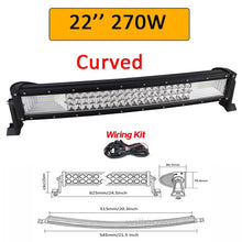 Load image into Gallery viewer, Auxtings 22" 32" 42" 52"inch Curved Led Light Bar Work Light 7D led bar 3-Row 4x4 Truck ATV Car Roof Offroad Driving EU RU stock