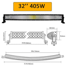 Load image into Gallery viewer, Auxtings 22" 32" 42" 52"inch Curved Led Light Bar Work Light 7D led bar 3-Row 4x4 Truck ATV Car Roof Offroad Driving EU RU stock