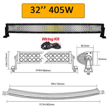 Load image into Gallery viewer, Auxtings 22" 32" 42" 52"inch Curved Led Light Bar Work Light 7D led bar 3-Row 4x4 Truck ATV Car Roof Offroad Driving EU RU stock