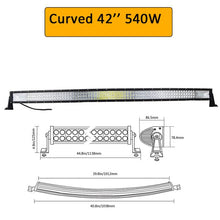 Load image into Gallery viewer, Auxtings 22" 32" 42" 52"inch Curved Led Light Bar Work Light 7D led bar 3-Row 4x4 Truck ATV Car Roof Offroad Driving EU RU stock