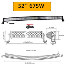 Load image into Gallery viewer, Auxtings 22" 32" 42" 52"inch Curved Led Light Bar Work Light 7D led bar 3-Row 4x4 Truck ATV Car Roof Offroad Driving EU RU stock